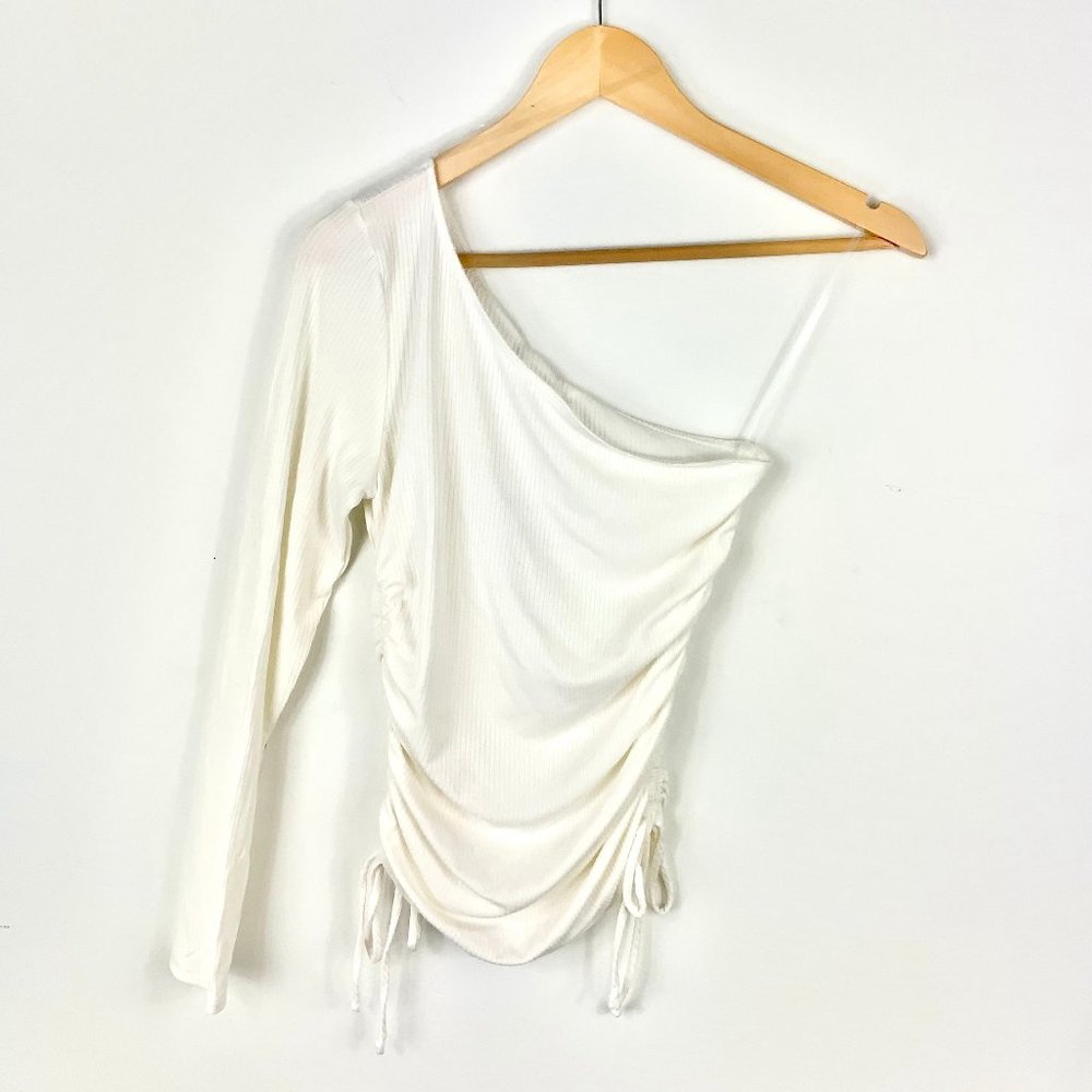 Ruched One Shoulder Top - Ivory